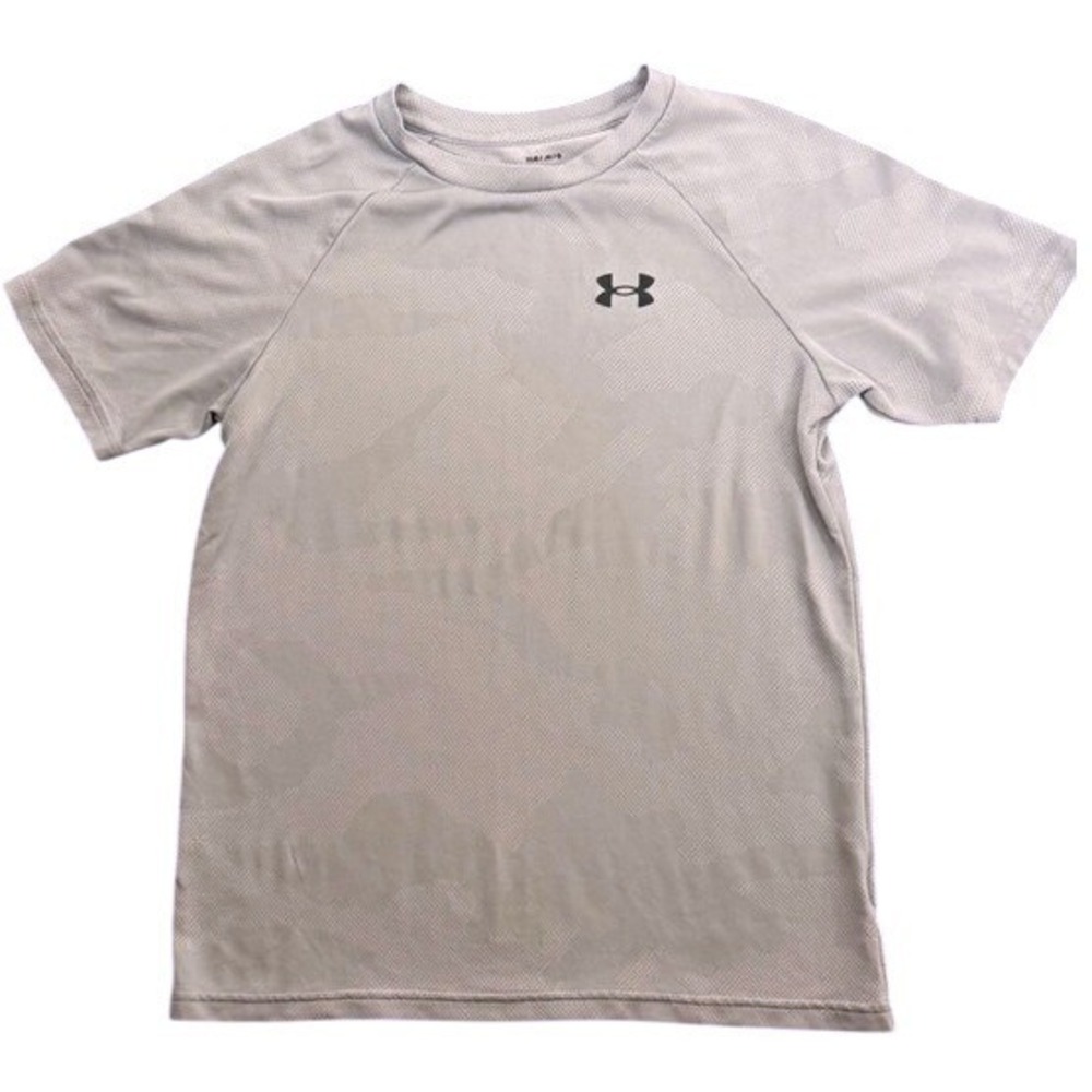 Under Armour Kids Light Gray Camo Athletic Tee Shirt Youth Large